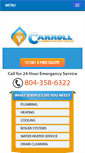 Mobile Screenshot of carrollplumbingva.com